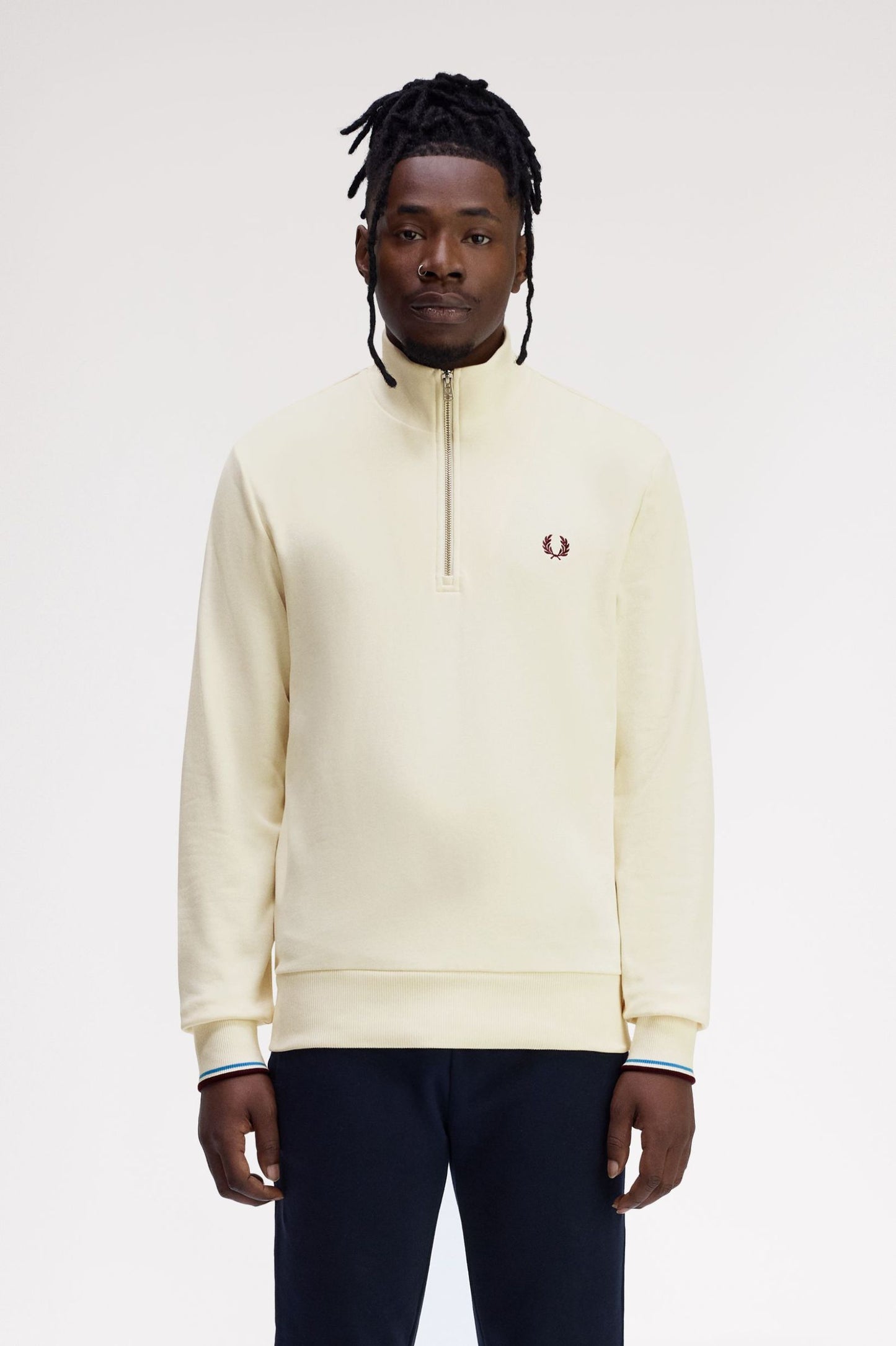SUDADERA CON MEDIA CREMALLERA DE FRED PERRY