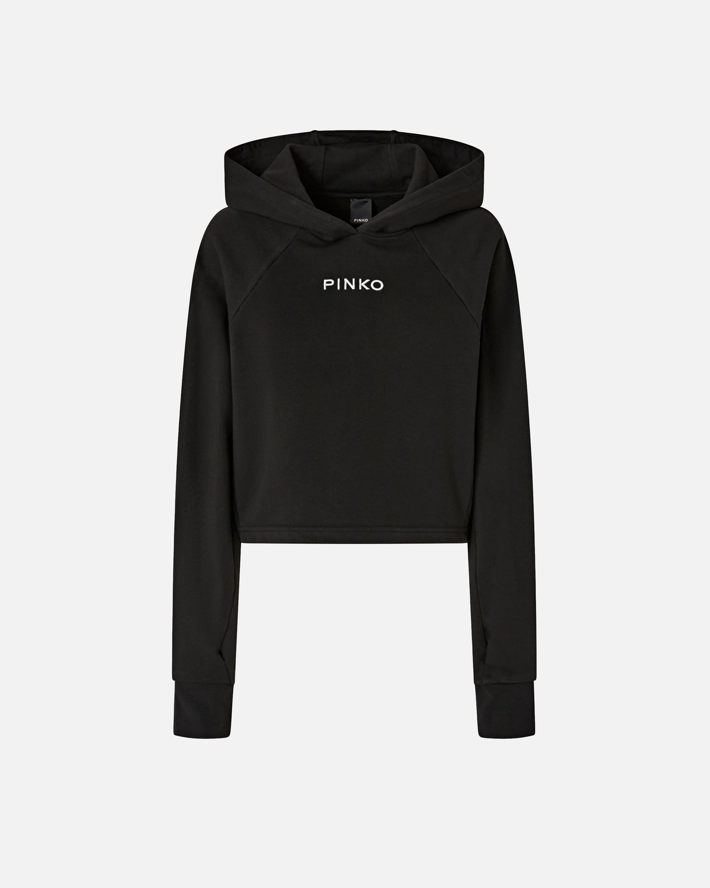 SUDADERA CROPPED CON BORDADO DE PINKO